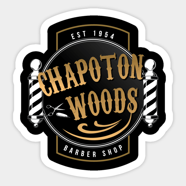 Chapoton Woods Barber Shop Sticker by onestarguitar